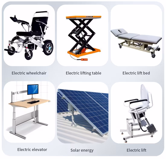 Actuador lineal telescópico eléctrico industrial impermeable de 12V 24V